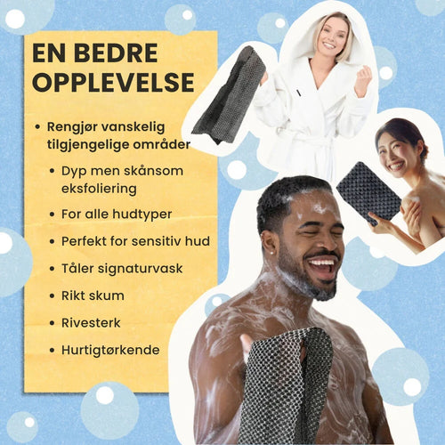 Eksfolierende dusjduk – For mykere og renere hud